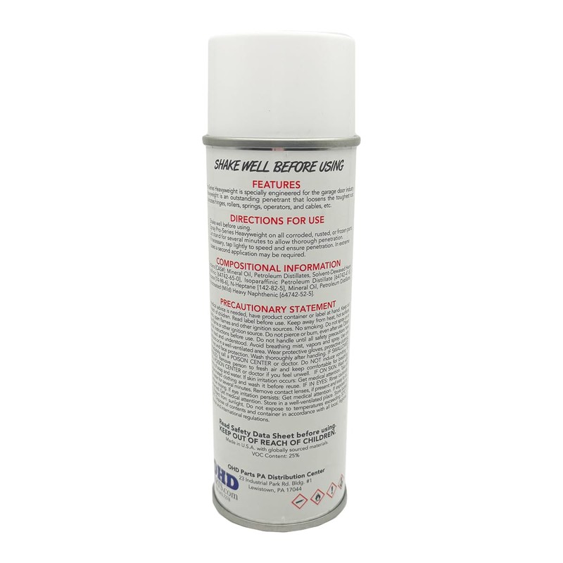 Garage Door Lubricant Spray - Professional's Choice Heavyweight Penetrant for