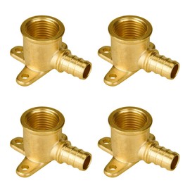 SUNGATOR 4-Pack Pex Drop Ear Elbow 1/2", No Lead Brass Fittings, UPC Certified, ASTM F1807