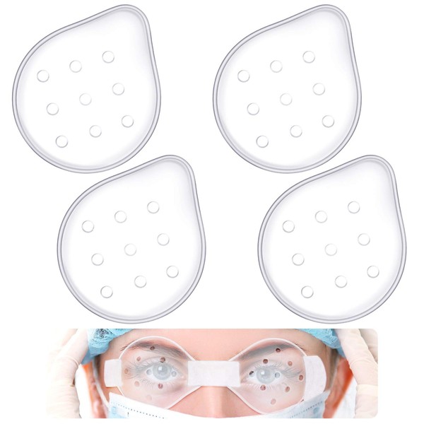 4 Pieces Eye Plastic Plastic Eye Ventilated Plastic Eye Coverings Transparent Eye Protections Breathable Eye Care Supplies for Men Women to Prevent Sand, Small Gravel