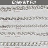 14K Silver Chains for Jewellery Making Kit Cable Link Chain