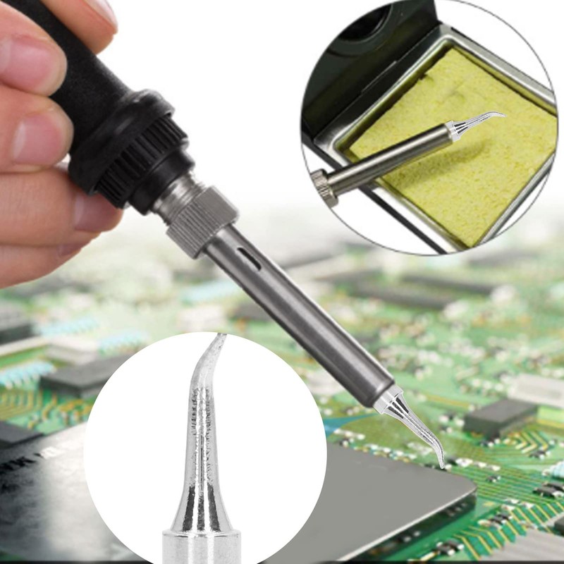Soldering Iron Tip, SFD-900M-T-IS Curved Tip Copper Soldering Tip Replacement