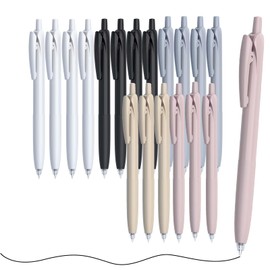 Affisure Gel Pens，0.5 mm Black Ink Roller Pen，Extra Fine Point，Smooth Writing，for School Office Home Supplies，18 Pack