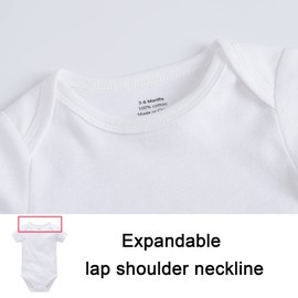 kavkas Short Sleeve Baby Bodysuit Newborn Cotton Vest Soft Undershirts Pack of 3, Multicolour Sets 18-24 Months