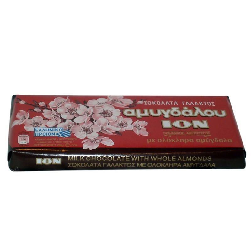 ION Milk Chocolate with Almonds Pack of 3 200g