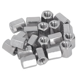Tissting Pack of 20 Long Nuts M4 x 0.7 Internal Thread 8 mm OD 10 mm Long Hex Rod Nut Connection Nuts 304 Stainless Steel Silver Clutch Nut Set for Replacement Maintenance