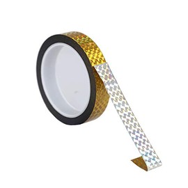 Metallic Tapes,Mirror Tapes DIY Decorative Tapes for Gift Box Decor Party Supplies, DIY Art Home School Office Decorations (1 in (25mm), Gold)