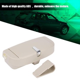 Visera de coche Estuche para gafas de sol Soporte para gafas para visera de sol Coche Versátil para automóvil Gafas de sol Estuche para almacenamiento Clip Estuche Organizador Caja Universal(Beige)