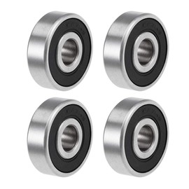 sourcing map 627-2RS Deep Groove Ball Bearing Z2 7mm x 22mm x 7mm Double Shielded Carbon Steel Pack of 4