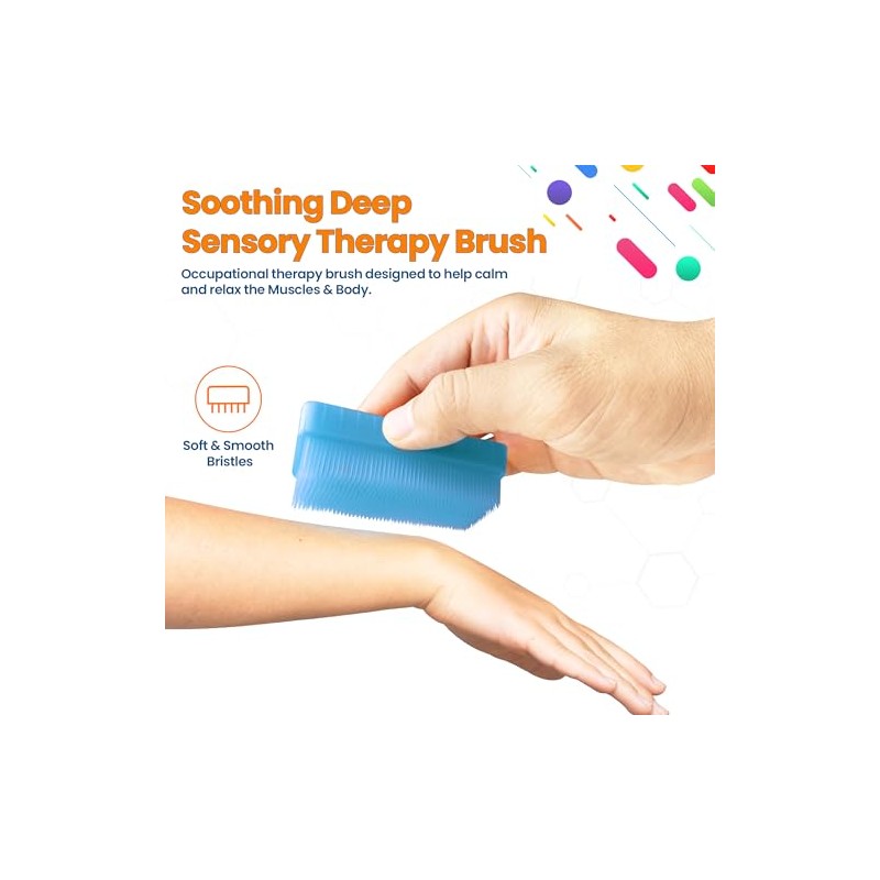 Wilbarger Method Cepillo Sensorial Terapia Unidades Color Azul Ocupacional Terapéutica