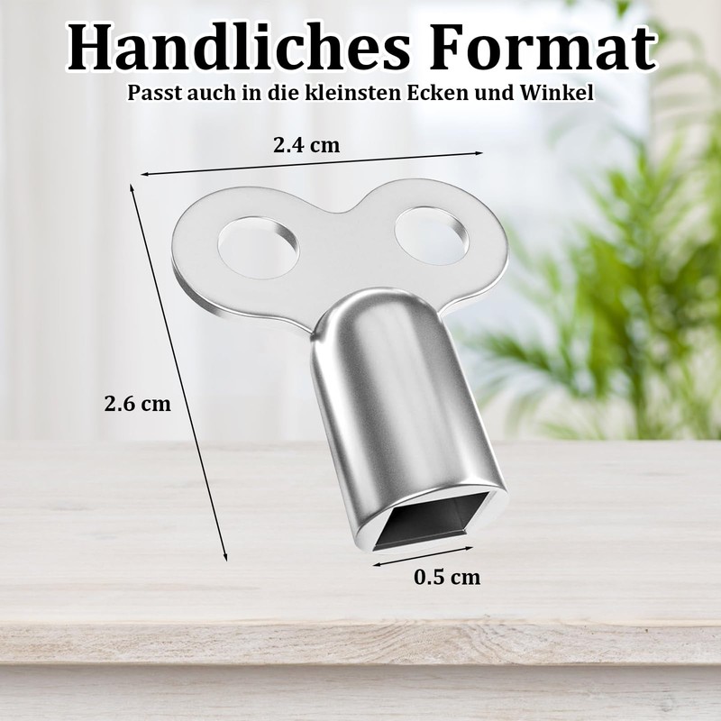 LILELIG Set of 6 Radiator Bleeding Keys, Aluminium Heating Keys,