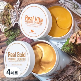 Pretty Dark Circle Eye Area Moisturizing Eye Lifting Real Hydrogel Eye Patch Gold 60p + Vita 60p Set of 4 / 프레티 다크서클 눈가 보습 아이 리프팅 리얼 하이드로겔 아이패치 골드 60p + 비타 60p 세트 4개
