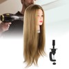 Mannequin Head with Hair Cosmetic Doll Head for Styling Curling