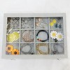 BesyPro Removable 12 Grids Bracelet Organizer Box Ice Velvet Clear