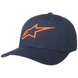 Alpinestars, Ageless Curve Hat, Baseball Cap, Navy/Orange, 23X, Unisex-Adult