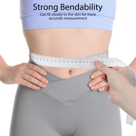 BESPORTBLE Professional Disposable Paper Measuring Tapes (Pack of 100) - 1 Metre Hygienic Paper Wound Measuring Tapes - For Crafts