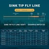 SF Sinking Tip Line Fly Fishing Line Weight Forward Taper