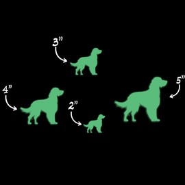 Irish Setter Dog Silhouette Glow in The Dark Sticker Decal for Phone Tablet Laptop Car Truck Window | 4" Sticker | Orange
