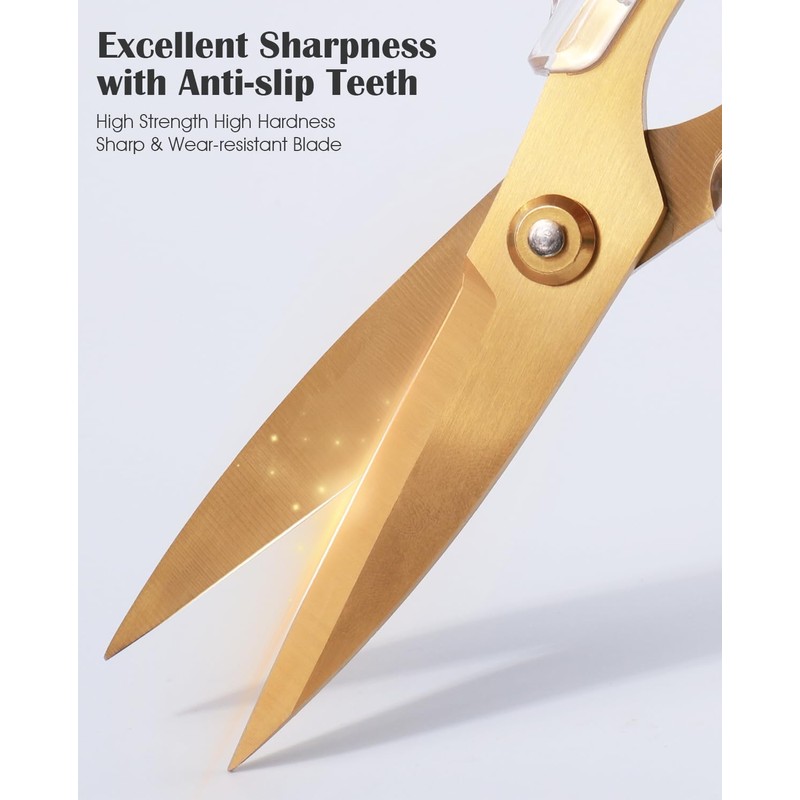 Kitchen Shears Scissors & Sharp Scissors, ARCHIKING 7.7inch Cooking Scissors,