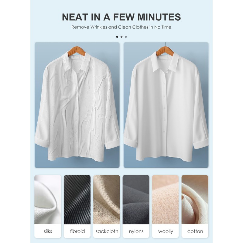 Reemix Steamer for Clothes, Folding Handheld Design Garment Wrinkles Remover,