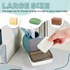 Realand 2Pcs Soap Dish Holder with Drainage Tray and Lid,