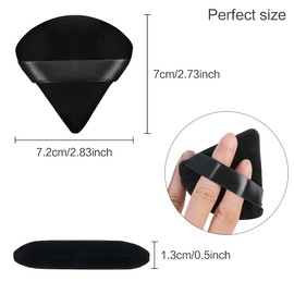 8 facial soft triangle puffs, 5 makeup mini puffs, wet and dry makeup tools, used for powder, mineral powder, body powder, foundation make-up, washable powder puffs
