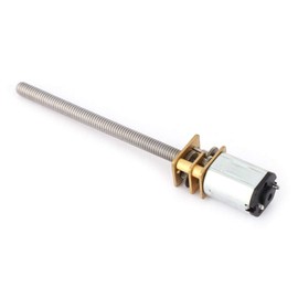 N20 Gear Motor, Mini Metal Gear Motor, Speed Reducer for Lead Ball Screws DC with 55 mm Long M4 Threaded Spindle (1000 RPM), Default