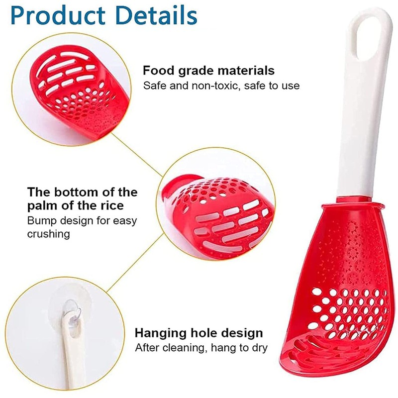 2 Packs Multifunctional Cooking Spoon, All Purpose Kitchen Tool Skimmer
