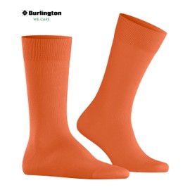 Burlington Men's Lord M So Cotton Plain 1 Pair Socks, Orange Pumpkin 8364, 6.5-11