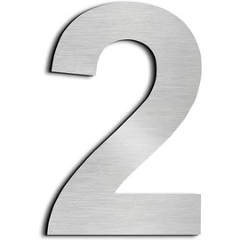 CABLEPELADO Abisolieren der Leitungen – Selbstklebende Metallnummer 0 | Edelstahl | Außen- und Innenbereich | Geeignet für Wände, Fassaden, Portale oder Türen | 7,5 cm hoch