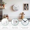 Mebus Modern Radio Wall Clock with Temperature Display and Humidity,