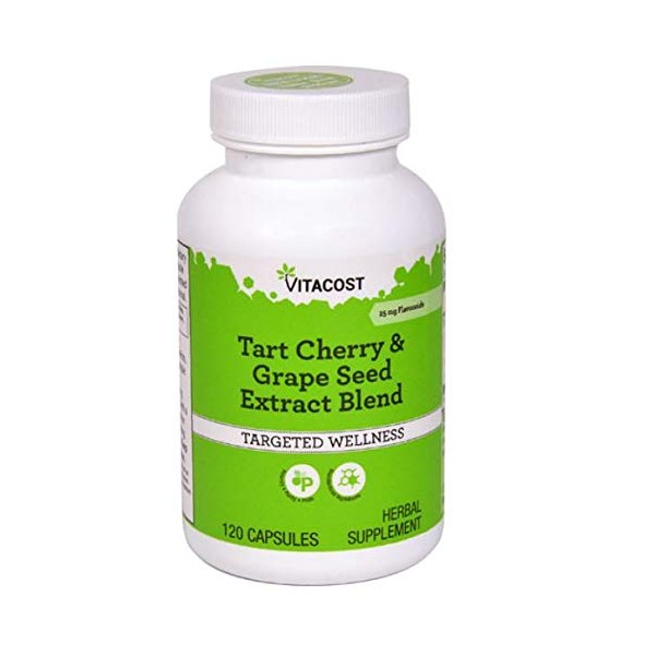 Vitacost Tart Cherry & Grape Seed Extract Blend - Standardized -- 120 Capsules