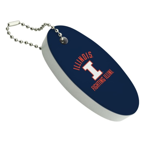 GRAPHICS & MORE University of Illinois Official Logo Floating Keychain
