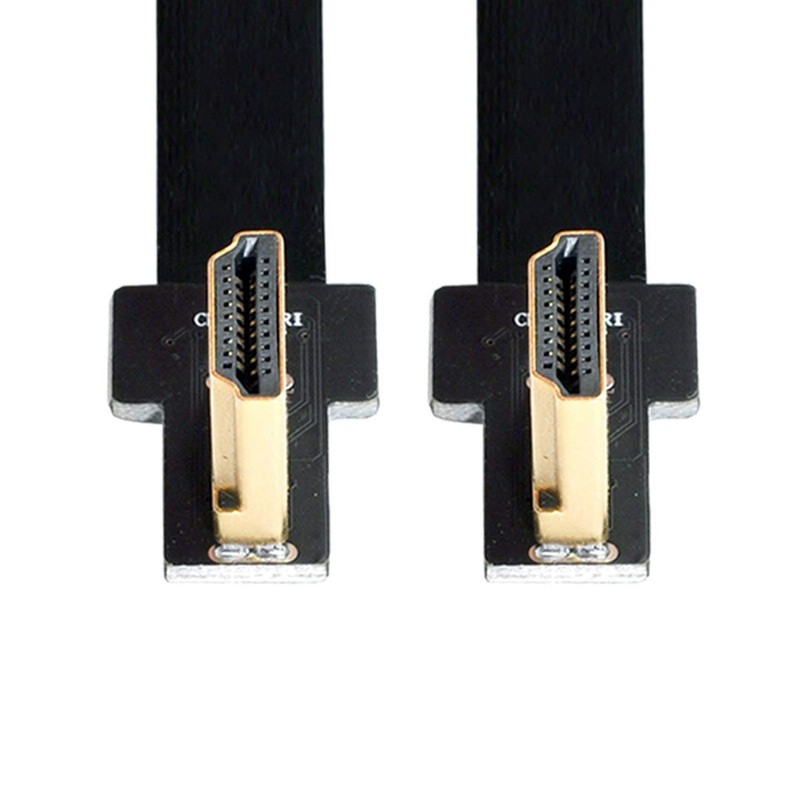 Xiwai CYFPV デュアル 90度 L字型HDMI タイプA オス-オス HDTV FPC フラットケーブル