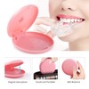 [2 Pack] Retainer Case, Solid Orthodontic Retainer Case-PINK