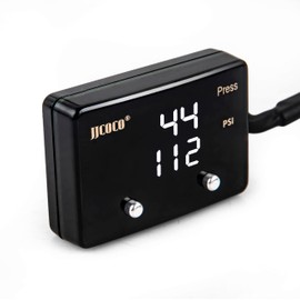 JJCOCO Dual Oil Pressure Gauge 232PSI LED Digital Display 12V Press Gauge Meter Kit with Oil Pressure Sensor for Car Truck Vehicle Automotive