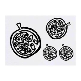 Azeeda 4 x 'Granatapfel' Temporäre Tattoos - Wasserfest, Hautfreundlich & Ungiftig · Transfers in Verschiedenen Größen (TO00052783)