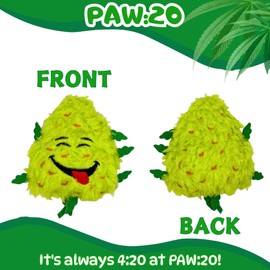 My Name is Bud Jr, Funny Catnip Weed Nug Cat Toy, Cute Stuffed Parody Pot Nug, Cool Plush 420 Novelty Gift for Cats, Kittens & Their Owners, for Play & a Photo Prop