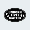 fagraphix Oval Unborn Lives Matter Sticker Decal Self Adhesive Anti