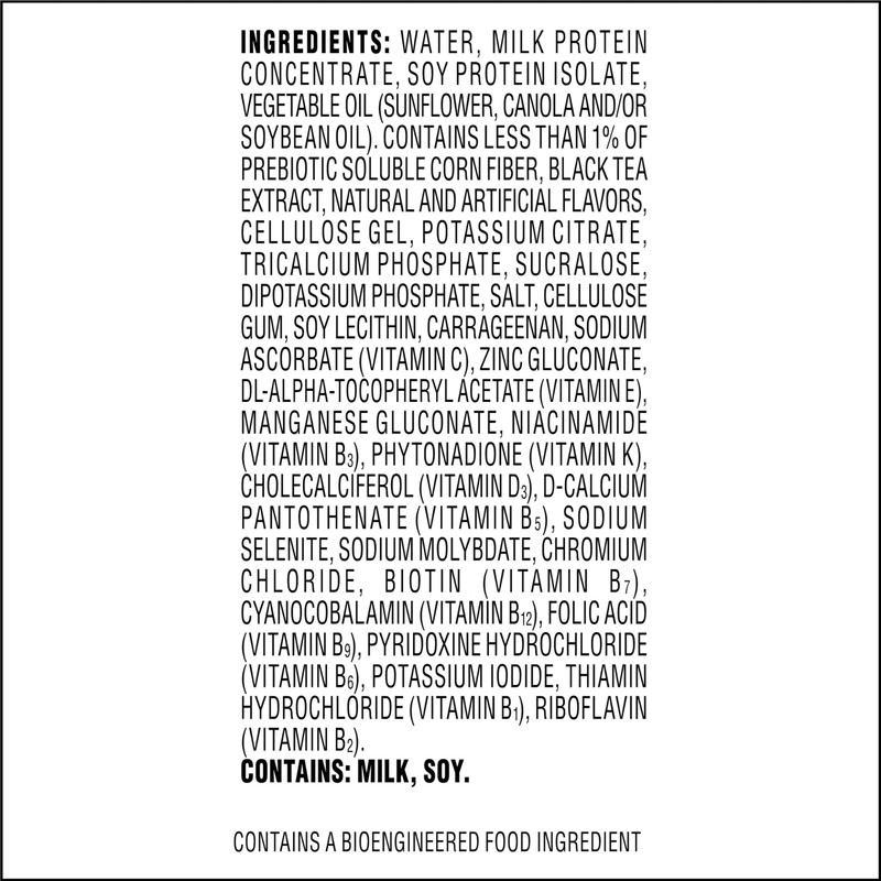 Chai Tea Latte Flavored Protein Shake, High Protein Shake, Low