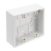 Leviton Surface Mount Backbox, Dual Gang, 1.89", 42777-2WA, White
