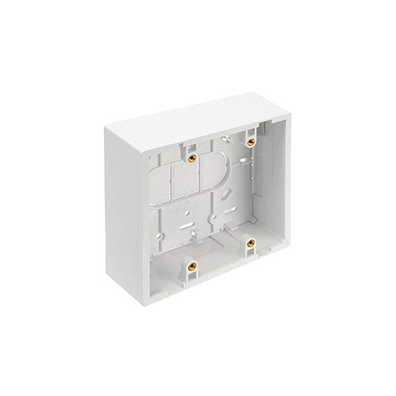 Leviton Surface Mount Backbox, Dual Gang, 1.89", 42777-2WA, White