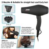 JINRI Hair Dryer, 1875W, 3 Heat & 2 Speed, with