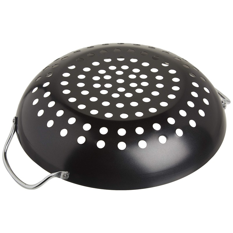 TableCraft Wok redondo para barbacoa con mango de metal de