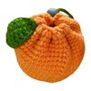 Cute Tangerine Bag | Knitted Bag Cute Drawstring,Orange-Shaped Crochet Purse,