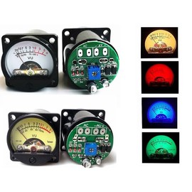 VU 6 12V 패널 VU 미터 램프 계량기 노란색 아날로그 플라스틱 0 500uA [3 신형 VU 헤더와 드라이브 플레이트 2종] 6 12V Panel VU Meter Lamp Gauge Yellow Analog Plastic 0 500uA [3 New Type VU Header and Drive Plate 2 Types]