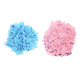 160g Gender Reveal Confetti Exquisite Blue Pink Cute Footprint Gender Reveal Table Confetti for Baby Shower Party
