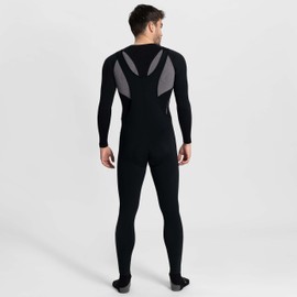 Rogelli Core Radlerhose Herren mit Sitzpolster - Lange Fahrradhose Mit Trager - Atmungsaktiv - Schwarz - 5XL