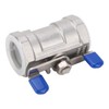 1in Full Port Ball Valve Stainless Steel Butterfly Shape Double