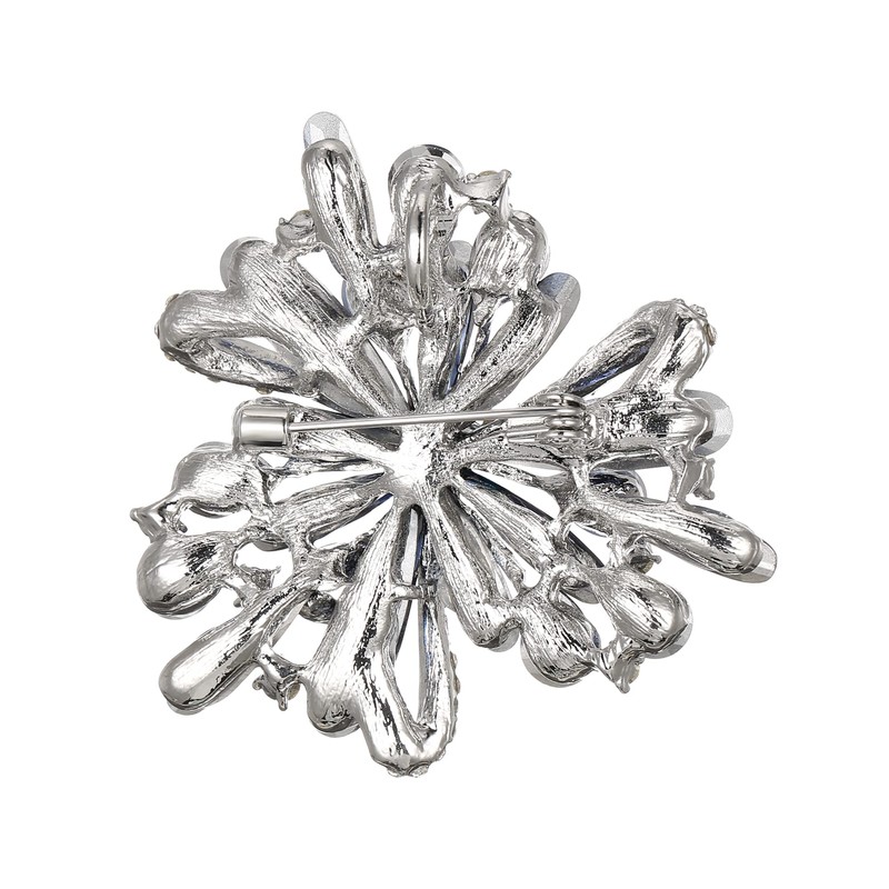 Clearine Stunning Multi Teardrop Round Austrian Crystal Rhinestone Cluster Brooch