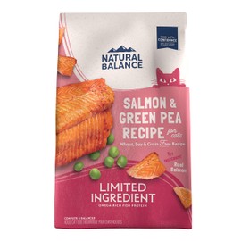 Natural Balance Limited Ingredient Adult Grain-Free Dry Cat Food, Salmon & Green Pea Recipe, 4 Pound (Pack of 1)